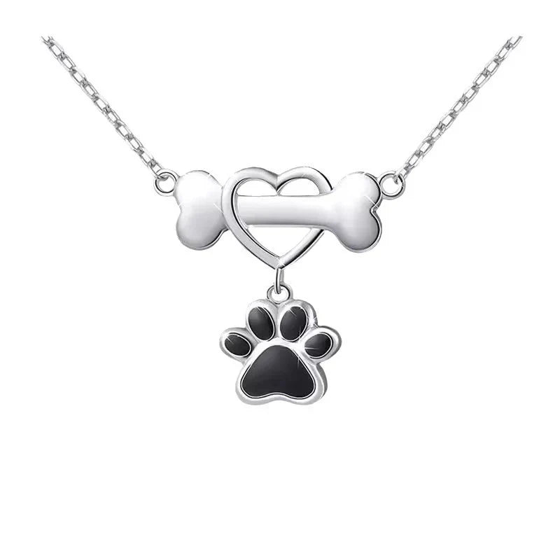 Cute Fashion Dog's Paw Love Necklace For Women
