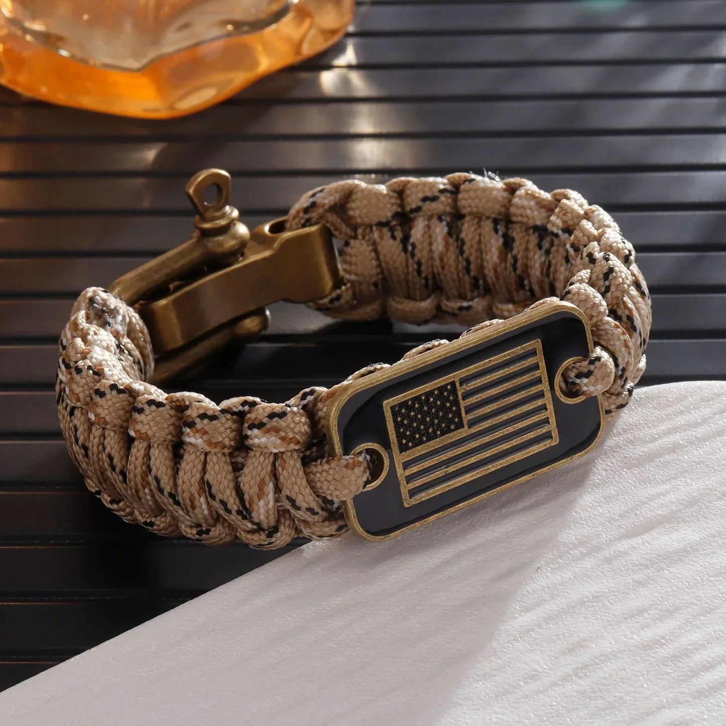 Outdoor Paracord Bracelet Survival Zinc Alloy