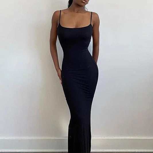 Summer Sling Fashion Sexy Backless High Waist Skinny Sheath Fishtail Dress