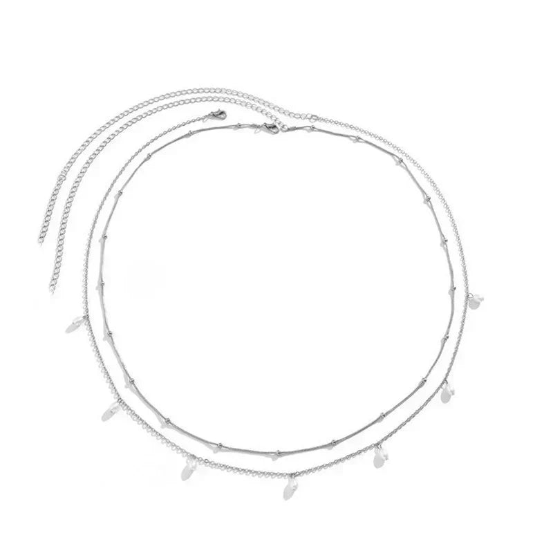 Women's Fashion Round Beads Chain Double-layer Waist Chain