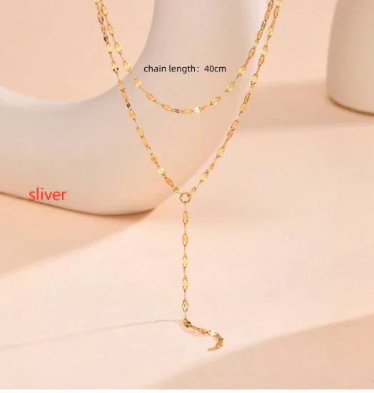 Simple Lasso Y-shaped Pendant Necklace