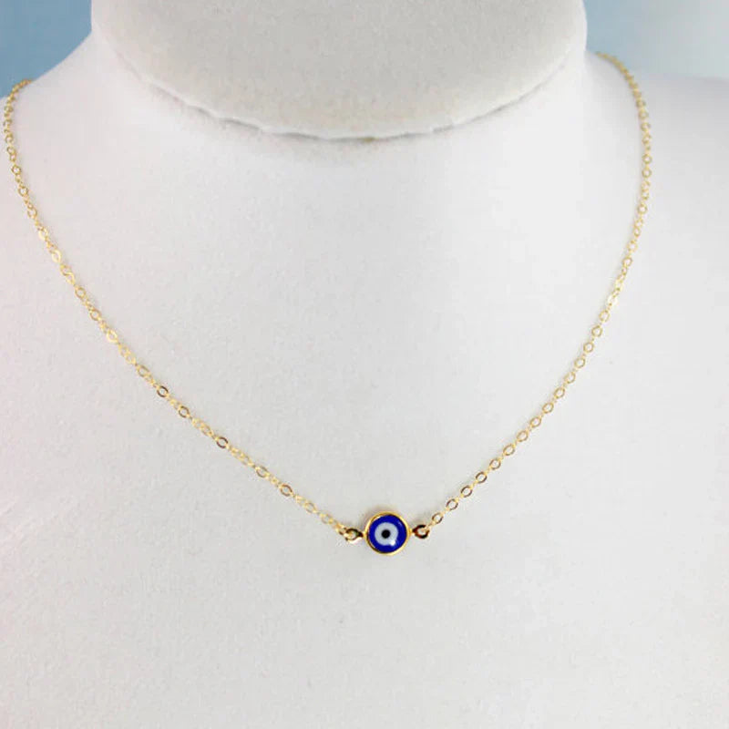 Fashion Simple Blue Eye Pendant Necklace